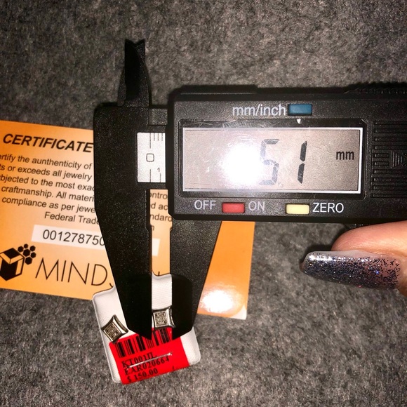 10k gold vermeil real diamond earring not CZ not fake 100% real best gift ever! - Picture 4 of 5